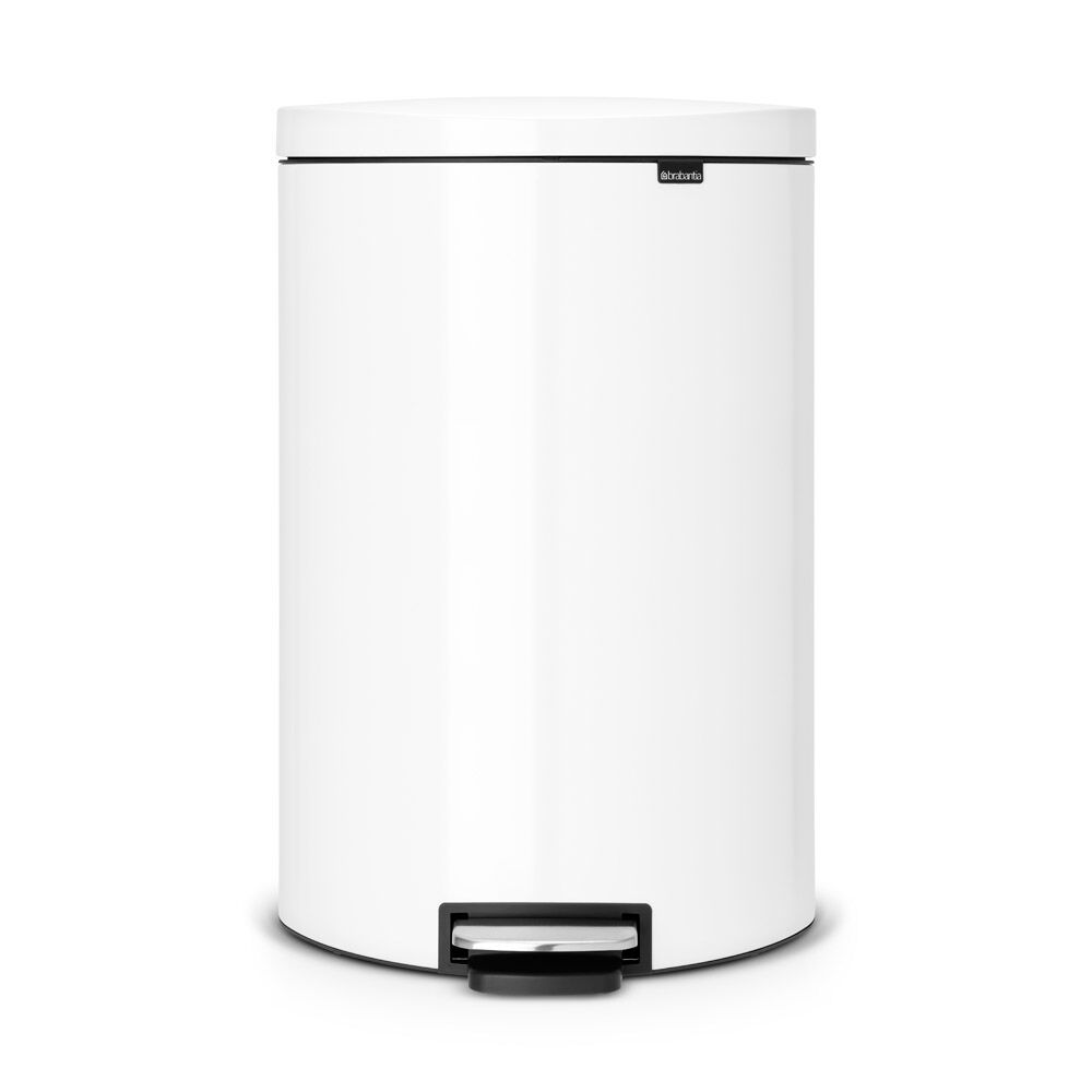 Brabantia FlatBack Pedal Bin 40L White