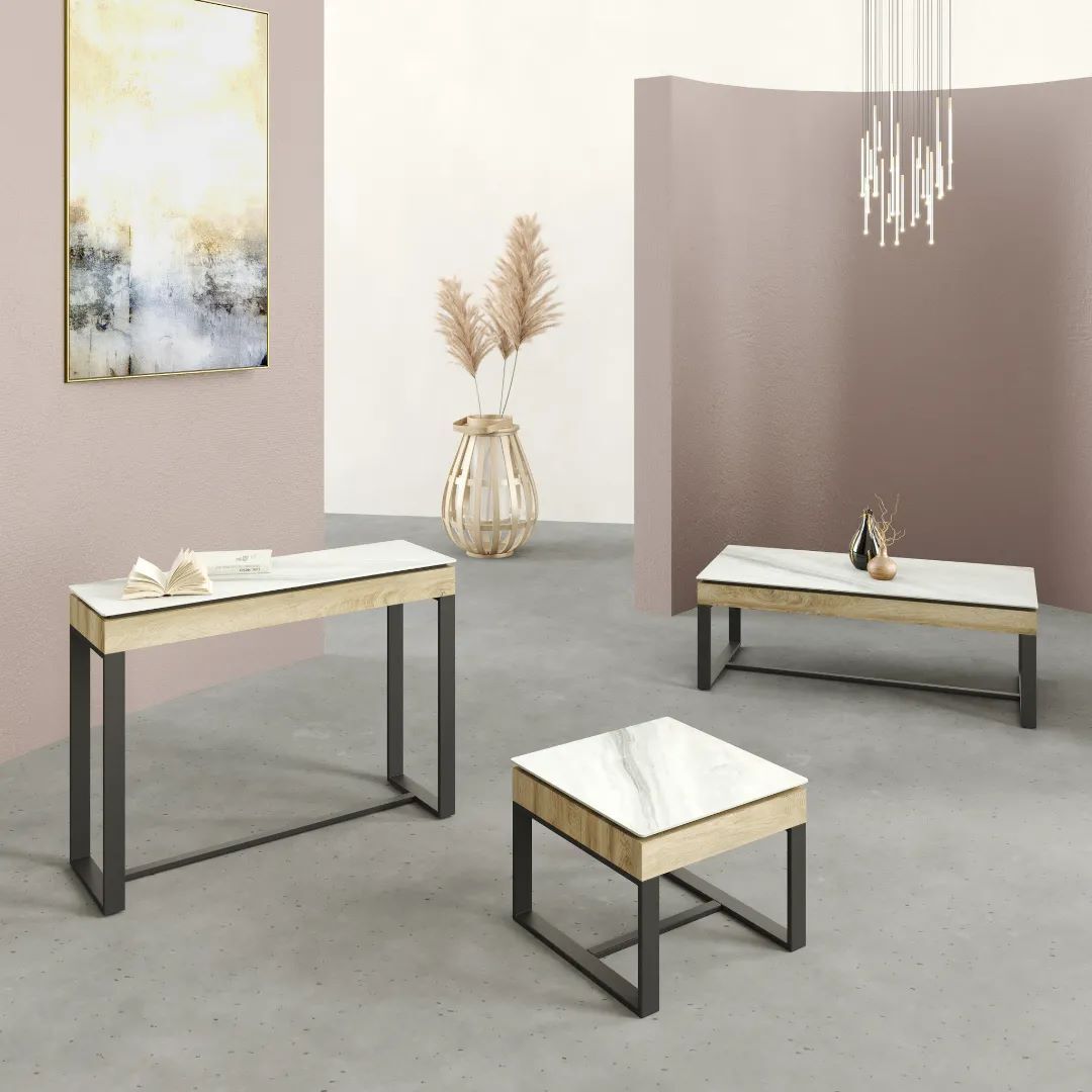 Monza White Ceramic Side Table - Image 4