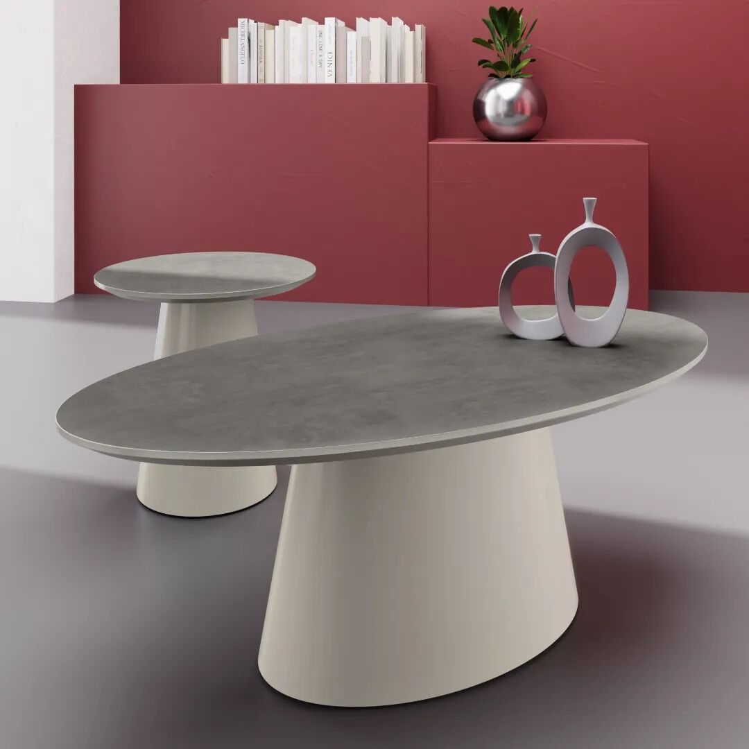 Simoni Light Grey Melamine Side Table - Image 3