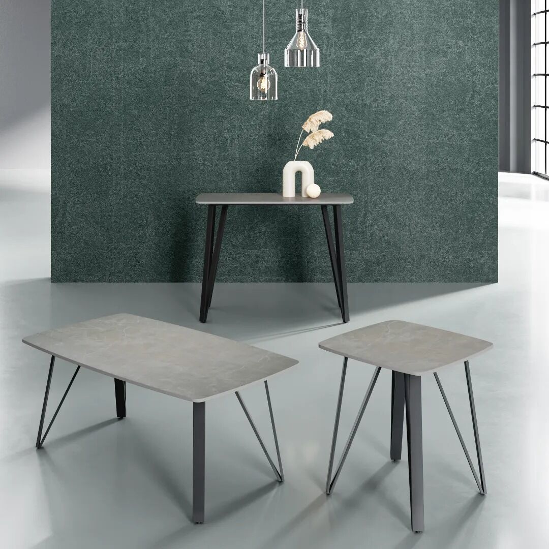 Riviera Grey Ceramic Coffee Table - Image 4