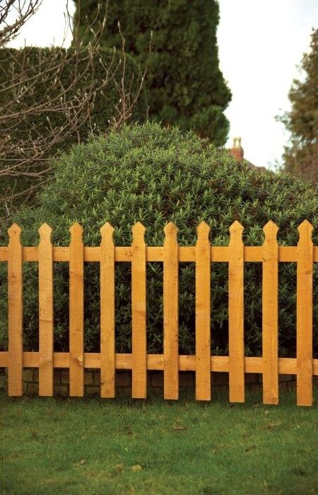 Grange PALTUL3 Tulip Top Palisade Fence Panel 0.9m - Golden Brown - Image 2