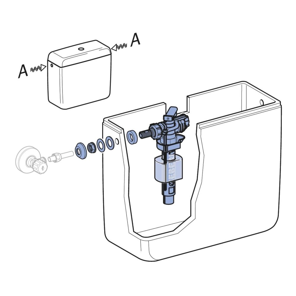 Geberit Type 380AG Side Entry Cistern Inlet Float Valve - Image 3