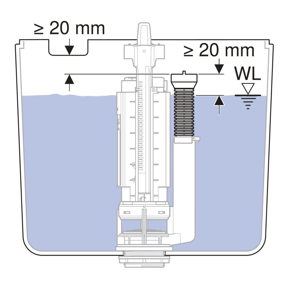 Geberit Type 290 Dual Flush Valve With Push Button - Image 2