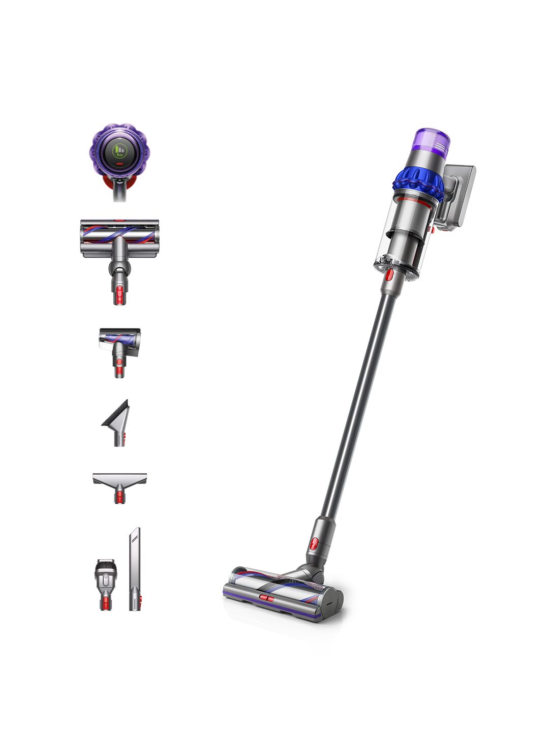 Dyson V15Extra Handheld Stick Vacuum Cleaner INCLUDING Floordok - 60 Minutes Run Time - Nickel/Blue