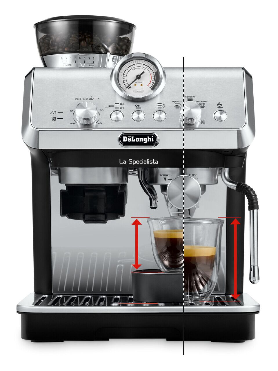 Delonghi La Specialista Arte EC9155.MB Bean to Cup Coffee Machine - Stainless Steel / Black - Image 2