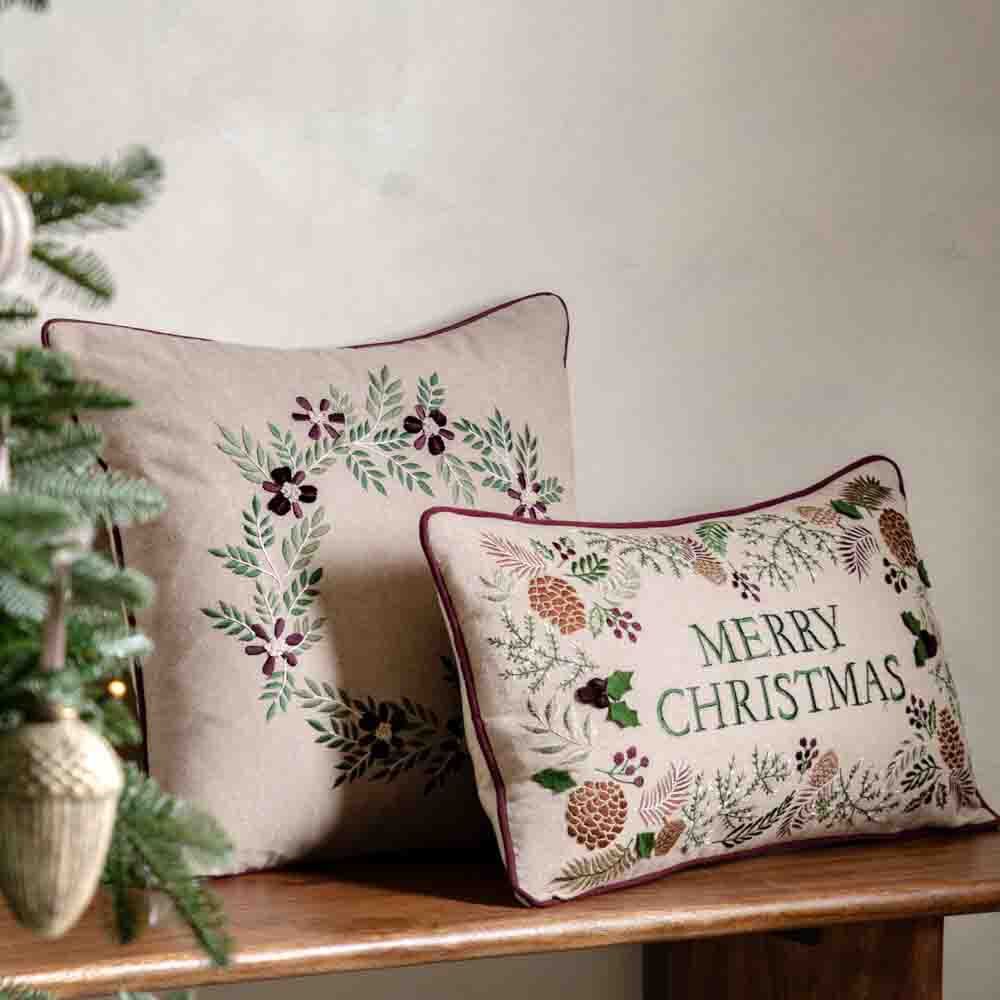 Windsor Wine Merry Xmas Cushion - Poly Filled - Image 4