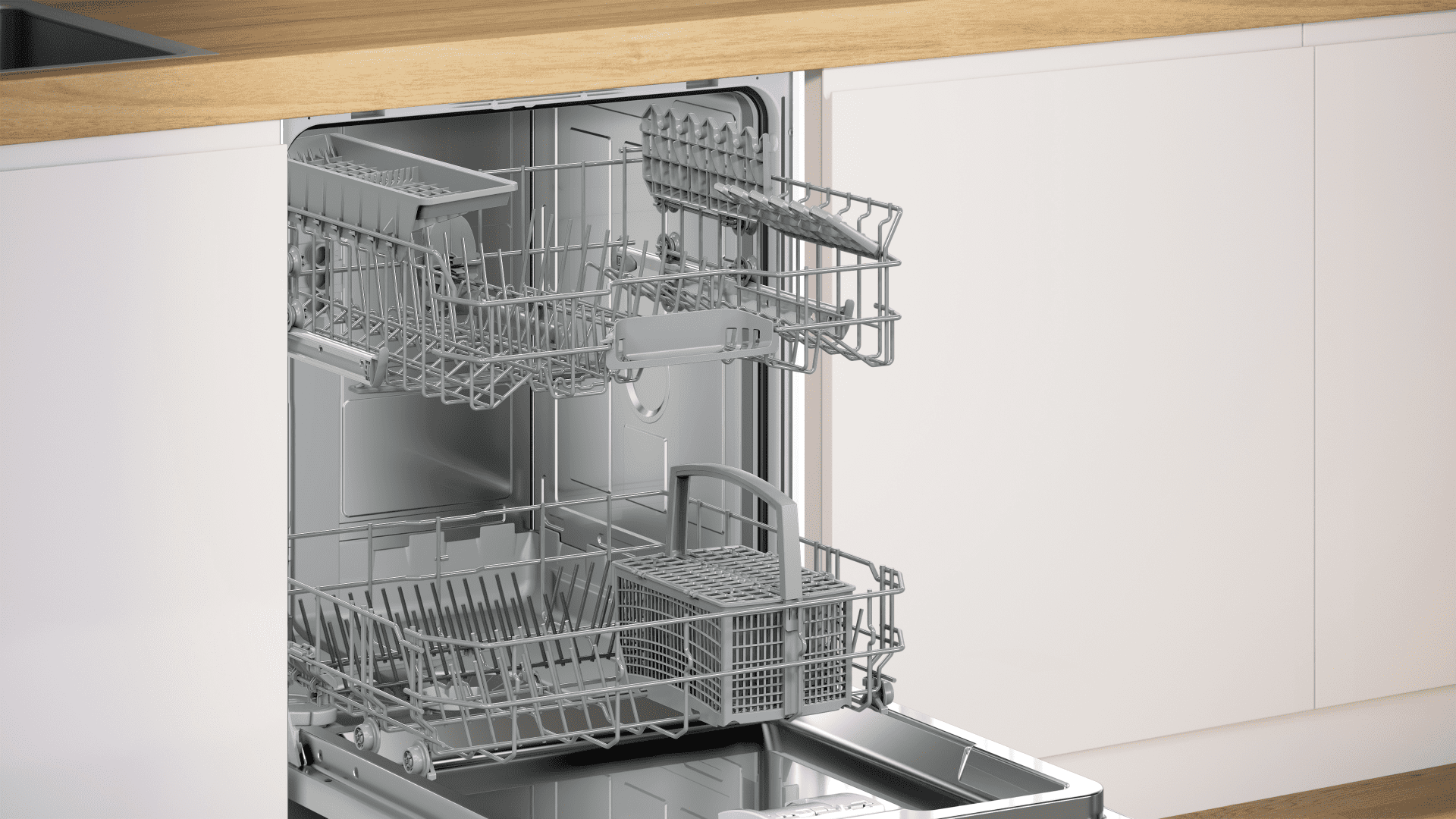 Bosch Series 6 SMI2HTS06G Fully Integrated Full Size Dishwasher - Silver Control Panel - Image 4