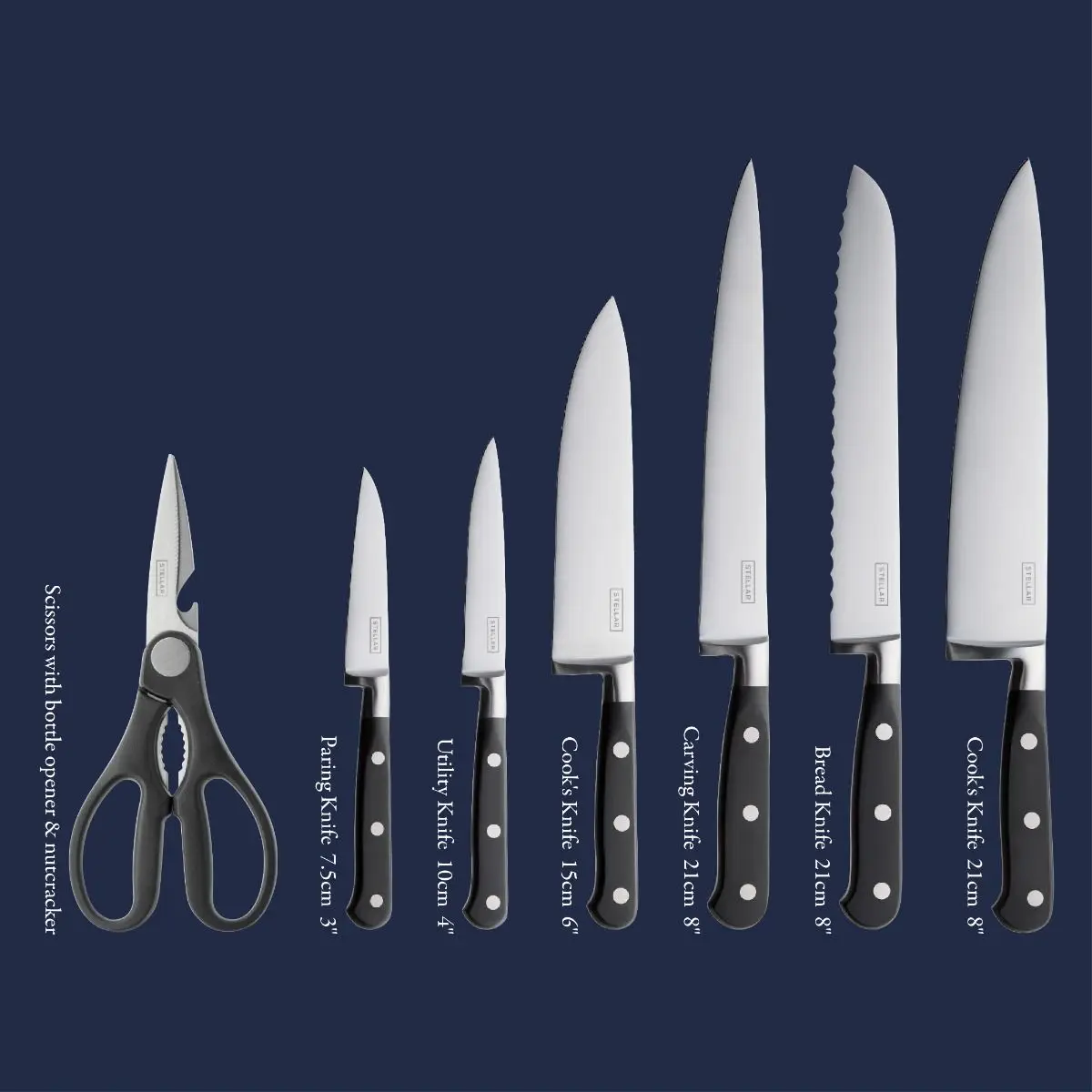 Stellar Classic IS66 - 7 Piece Knife Block Set - Image 3