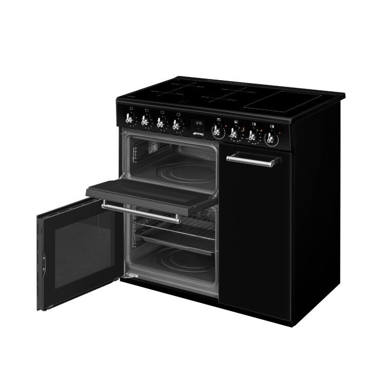 Smeg Concert CX93IMBL 90cm Electric Range Cooker with Induction Hob - Black - Image 3