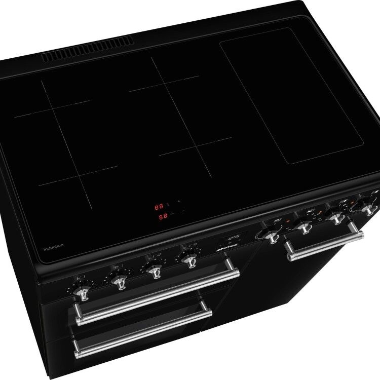 Smeg Concert CX93IMBL 90cm Electric Range Cooker with Induction Hob - Black - Image 2